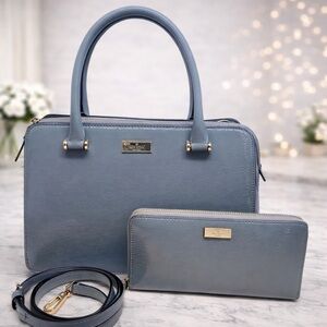 kate spade Lise Bixby Place Tote/Crossbody & matching wallet - hare gray